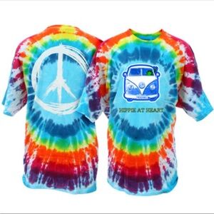 Peace Frogs Hippie At Heart Tie Dye Short Sleeve T-Shirt